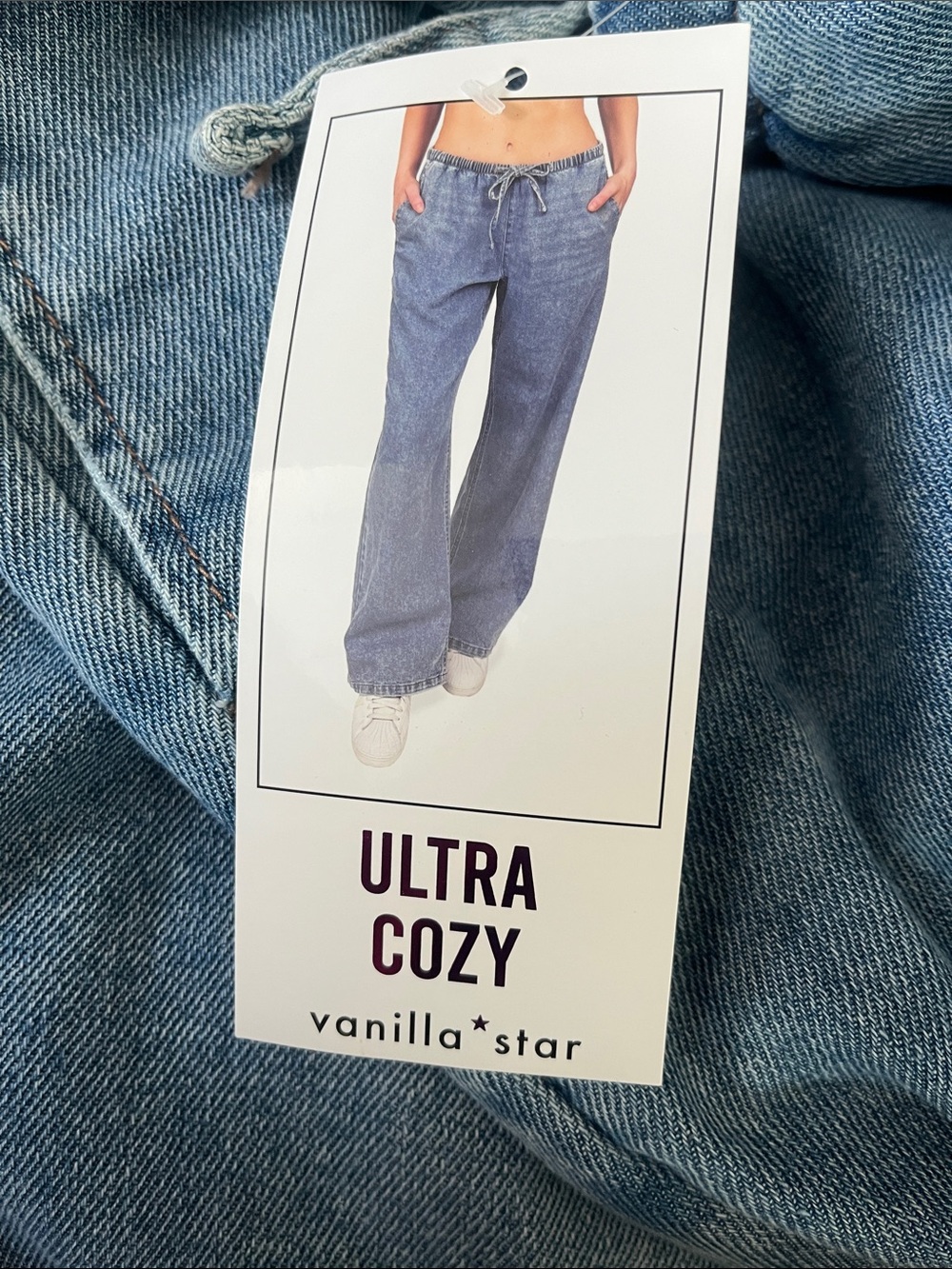 Vanilla Star Light Wash Blue Wide Leg Jeans - Picture 4 of 7